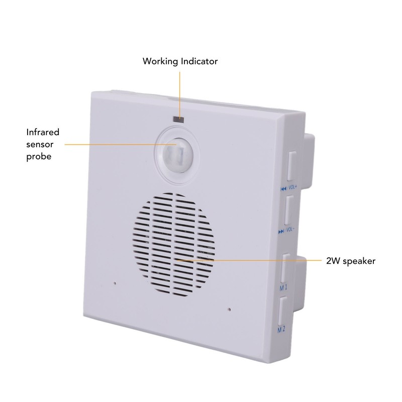 Motion Sensor Doorbell Human Infrared Induction Volume Adjustable Driveway Alarms