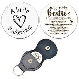 RFTWXHPN Best Friend Gift for Women Girls to My Bestie Gifts Pocket Hug Token Keychain for BFF Friendship Gift for Best Friends Christmas Birthday Gifts for Bestie Pocket Hugs Coin