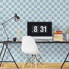 Delft Tile Vintage 48" L x 24" W Peel and Stick Wallpaper N04210