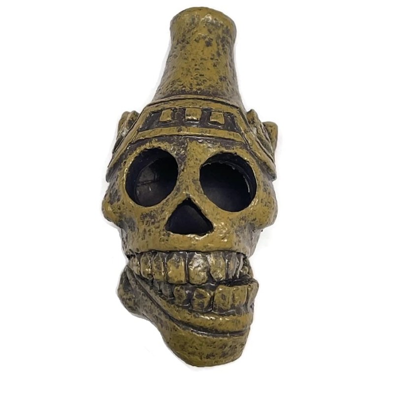 Ghostbusters Afterlife Aztec Death Skull Whistle Antique Gold Earthen Props
