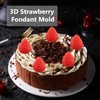 Large 3D Strawberry Silicone Mold Vivid Strawberry Fruit Chocolate Candy