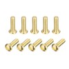 sourcing map Brass Machine Screws, M3x10mm Phillips Pan Head Fastener