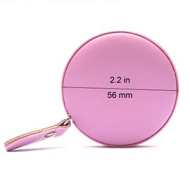 Tape Measure Leather Retractable, 60 Inch/1.5 Meter Long Small Sewing Tape Measure for Tailors and Designers (Pink)