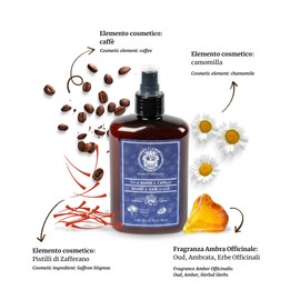 ABBATE Y LA MANTIA: Lava Bartbalsam gegen Pruritus – beruhigend, stärkt und antibakteriell – mit Safran, Kamille und Kaffee – 250 ml – Made in Italy