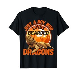 Just A Boy Who Loves Bearded Dragons Kids Retro Vintage T-Shirt