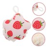 FOMIYES Exfoliating Shower Towel Vibrant Strawberry Patterns Soft for Comfortable