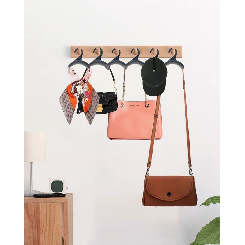 SEEBRIDER Purse Hanger Closet, Purse Holder for Closet Grey Backpack