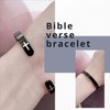 RENYILIN Brazalete inspirador de acero inoxidable con citas religiosas en