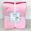 Solid Fleece No Sew Throw Kit - Soft Pink/Deep Pink