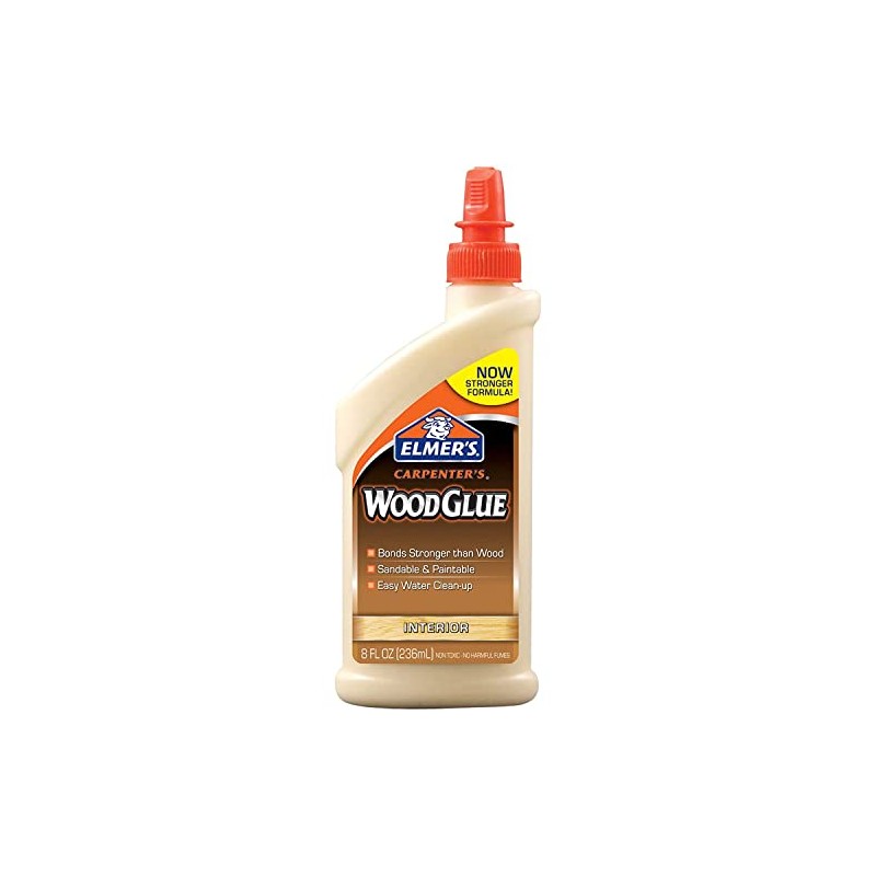 Elmer's E7010 Carpenter's Wood Glue, Interior, 8 Ounces , Tan