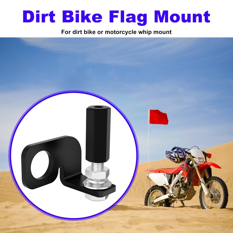 Dirt Bike Flag Pole Holder 1/4" - 22.5mm Rear Axle