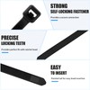 DUNSOO Pack of 600 Black Cable Ties Set 100/150/200/250/300 mm