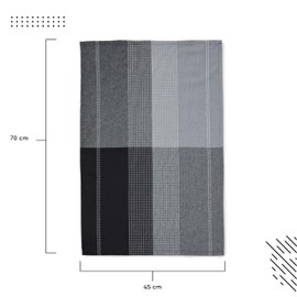 Encasa Cotton Kitchen Towel Set - Super Absorbent 70x45 cm Tea Towels & Dish Cloths for Washing Up, Drying Dishes, and Cleaning - Ultra Soft and Durable - Pack of 4 - Grey