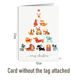 From the Dog Christmas Card with Wooden "From the World's Greatest Dog" Paw Christmas Tree Decoration Attached (Christmas)