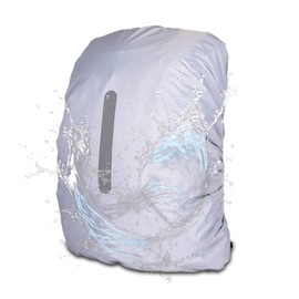 Backpack Cover, Waterproof, Rain Cover, Rain Cover, Heavy Duty, High Intensity Reflective Marks, Ultra Lightweight, Waterproof Cover, For Work or School Commutes, Rainy Season Protection, gray