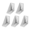 sourcing map 5Pcs Inside Corner Bracket Gusset, 77x77x40mm 4080 Angle