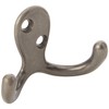 Merriway® BH00225 (2 Pcs) Matt Nickel Plated Twin Robe Hook