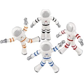 HAPPY DEALS ~ Bendable Astronaut Toys 12 Pc | 3 Inch Party Favor Figures