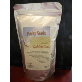 Purity Seeds   1 lb bag ground Purity Seeds Golden Omega 3 flax seed, flaxseed, nat laxative