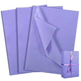 Naler 60 Sheets Purple Lilac Tissue Paper for Gift 35x50cm for Paper Flowers, Shredded Paper for Gift Box, Gift Wrapping, Making Flower Pom Pom, Birthday Wedding Nursery Party Decoration
