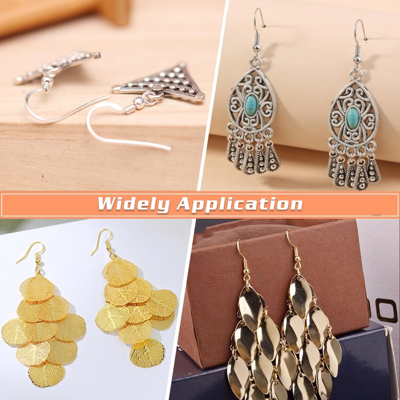 TOAOB 300pcs Earring Hooks Silver Plated Kit Silver and Gold
