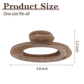 ACO-UINT 4PCS Hair Claw Clips Large Oval Hair Clips for Women Strong Hold Non Slip Jaw Clips for Thick Thin Hair