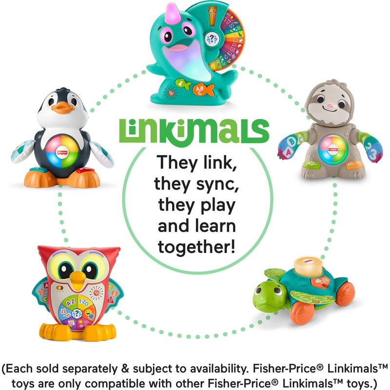 Fisher-Price Linkimals Learning Toy Smooth Moves Sloth with Interactive Music