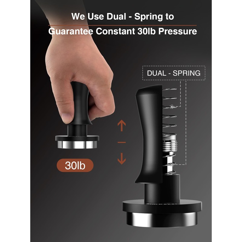 SimCoker Espresso Tamper, 51mm Barista Coffee Tamper with Spring Loaded