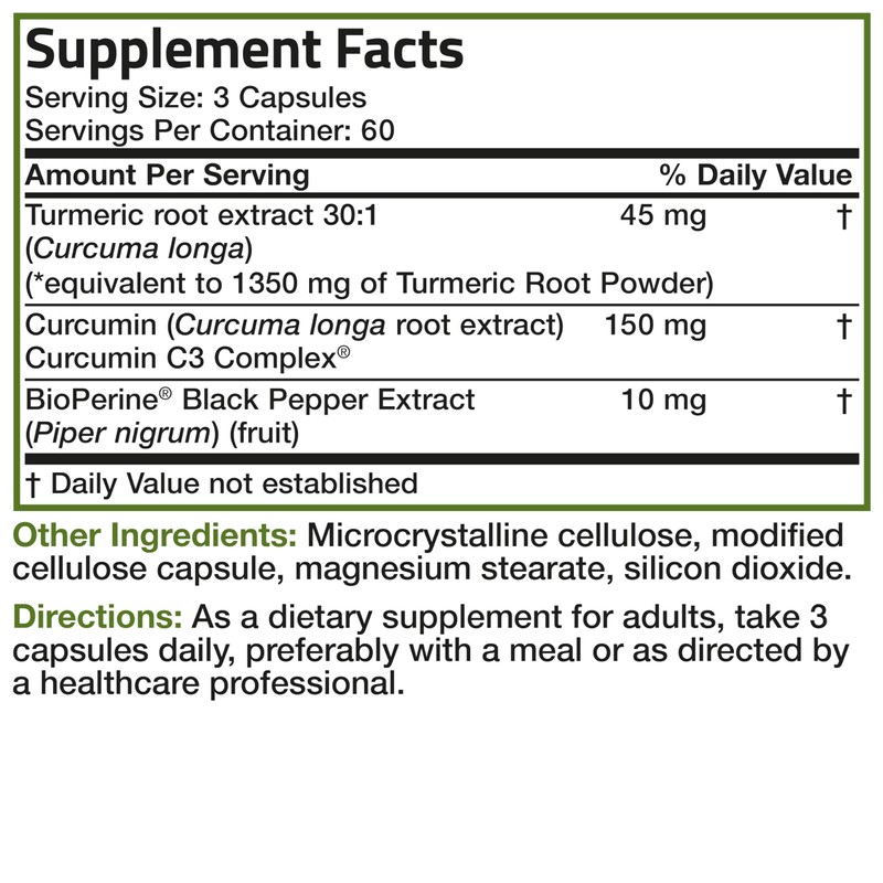 Bronson Turmeric Curcumin 1500 MG per Serving Antioxidant, Joint &