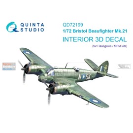 Quinta Studio QTSQD72199 1:72 Quinta Studio 3D Decal - Beaufighter Mk.21 (HAS/MPM kit)