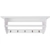 vidaXL Wall Mounted White Coat Rack with Baroque Design Shelf
