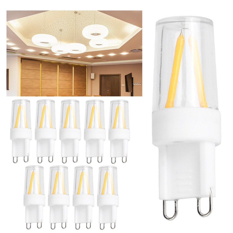 10Pcs G9 Base LED Light Bulbs 1.5W AC110V BiPin Bulb