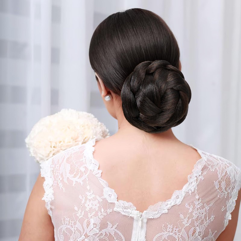 Braid Bun Hair Piece Extension Claw in Hairpiece, Synthetic Braided