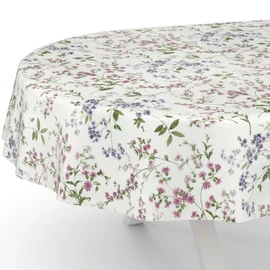 ANRO Oilcloth Tablecloth Oilcloth Tablecloth Washable Garden Tablecloth Flowers Oval 180 x 140 cm Cut Edge