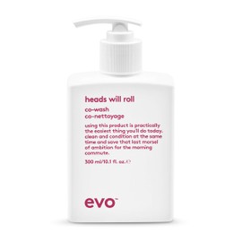 EVO Heads Will Roll Cleansing Conditioner, Lightly Foaming Cleansing Conditioner for Wavy, Curly Hair, Gives Softness and Reduces Frizz, Vegan, No Sulphates, 300 ml