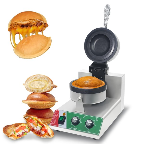 XXUNYNUIN Commercial UFO Burger Waffle Maker,Ice Cream Filling Burger Machine