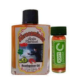 Road Opener, Spiritual Oil with 1 Dram Perfume Set for Magic & Rituals. Abre Caminos Aceite Espiritual * Rituales Y Magia.