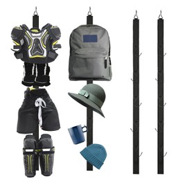 2Pcs Hockey Hanger Portable Hanging Dryig Rack Hockey Gifts for Home and Outdoor Using in Ice Hockey Skating Football Camping Fishing 5 Hooks