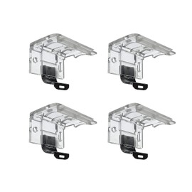 Leewoth 4 Pcs 1" 25mm Cordless Shade Bracket, PVC Cordless Honeycomb Cellular & Pleated Shades Brackets Cordless Head Rail Fits Holder, Mounting Bracket with Metal Clip