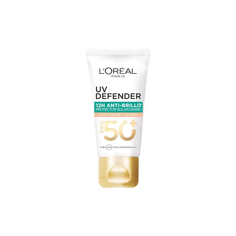 L'Oréal Paris Protector Solar Diario Anti-Brillo FPS50+ UV Defender Tono