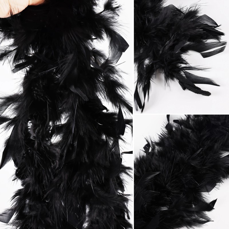 Delivery Within 3 Days, Two 45g Feather Python Long Scarves