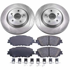 Power Stop KOE7895 Autospecialty Front Replacement Brake Kit-OE Brake Rotors & Ceramic Brake Pads For Lexus ES250 ES300h ES350 UX200 UX250h Toyota Avalon Camry C-HR Rav4 Venza [Application Specific]