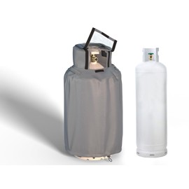 100 lb Propane Tank Cover， With 600D Waterproof, Dustproof, and Greaseproof Oxford Cloth, Top Opening for Easy Valve Opening and Closing, For 100 lb Propane Tank, Gray