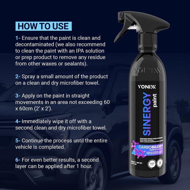 Vonixx Sinergy Paint Spray Coating | CARBOSILOXY Nanotechnology | 12