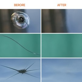 TERRARIDE Steinschlag Reparaturset Windschutzscheibe, Universelles Windschutzscheibe Reparaturset, Auto Glas Reparatur Set Zur Reparatur Langer Rissen, Löchern, Rissen,Spinnennetzen und Sternförmigen