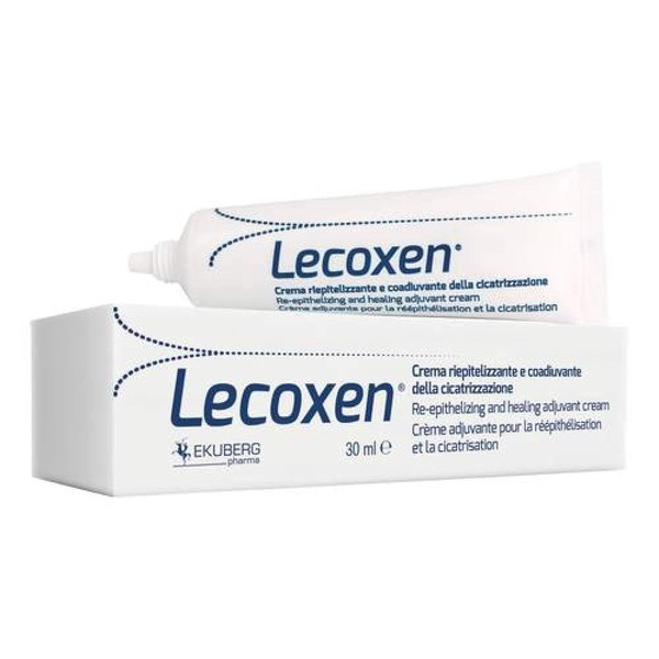 Lecoxen Healing Creme zur Narbenbehandlung. Re-epithelialisierende Creme, angezeigt bei Wunden,