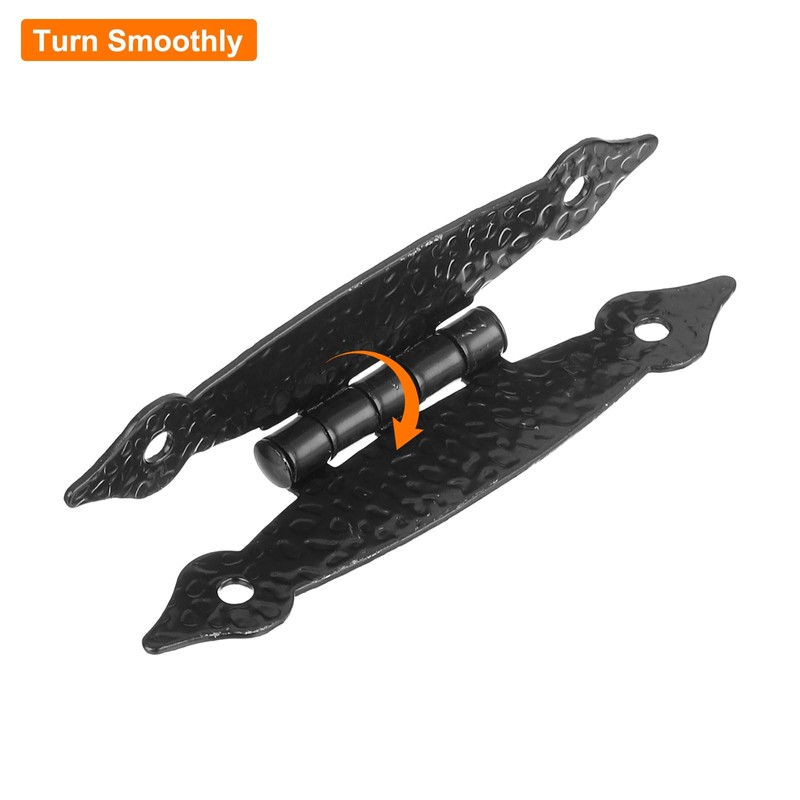 sourcing map 4Pcs H-Hinge Metal Flat Hinge Cabinet Door Hinge