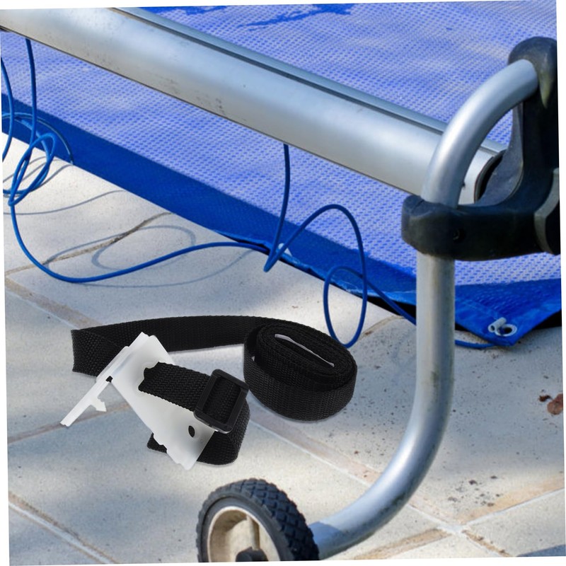 IWOWHERO 1set Inground Solar Cover Strap Kit for Pool Reel