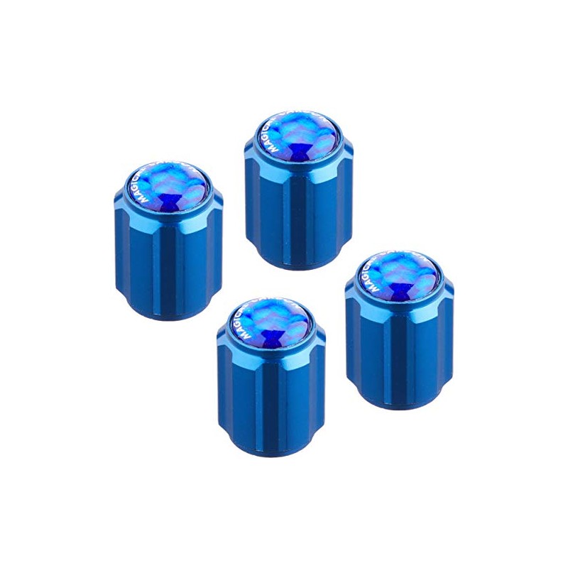 HASEPRO CAV-2B Magical Carbon Air Valve Cap, Blue/Blue, 4 Pieces
