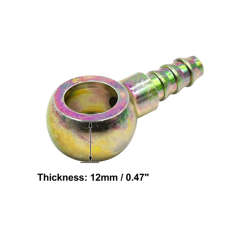 X AUTOHAUX Car 1/4" 6mm ID Hose Barb 12mm Banjo